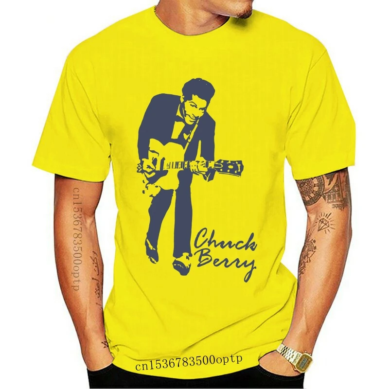 

New Chuck Berry Music T Shirt Rock And Roll Guitar Legend Fats Domino BB King T295
