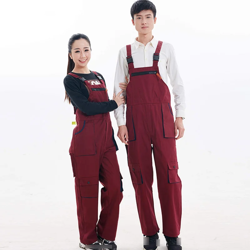 Рабочие Комбинезоны для мужчин и женщин защитные комбинезоны на бретелях