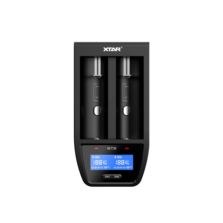 

2019 New arrival XTAR ST2 fast charger for Li-ion cells PD2.0/QC3.0 vape charger