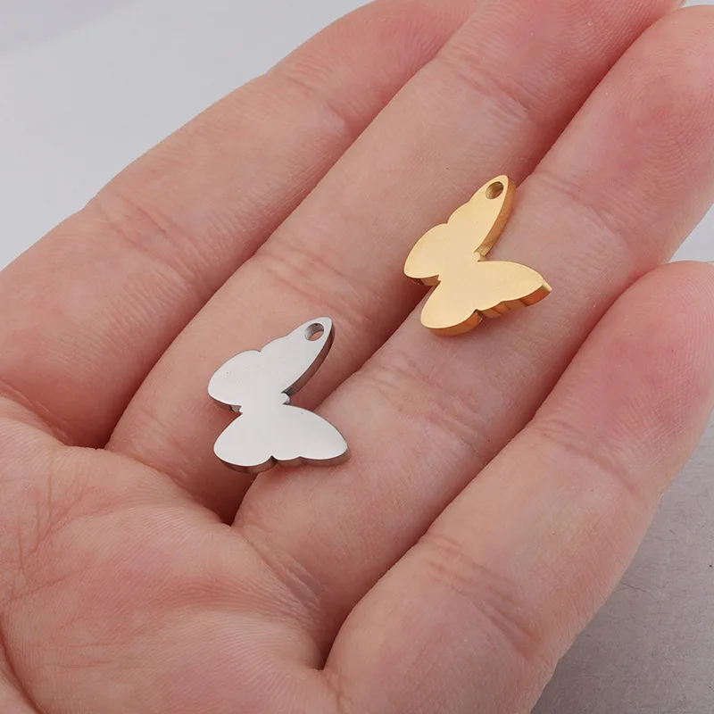 Очаровательная Мини-бабочка из нержавеющей стали 100% для изготовления ювелирных