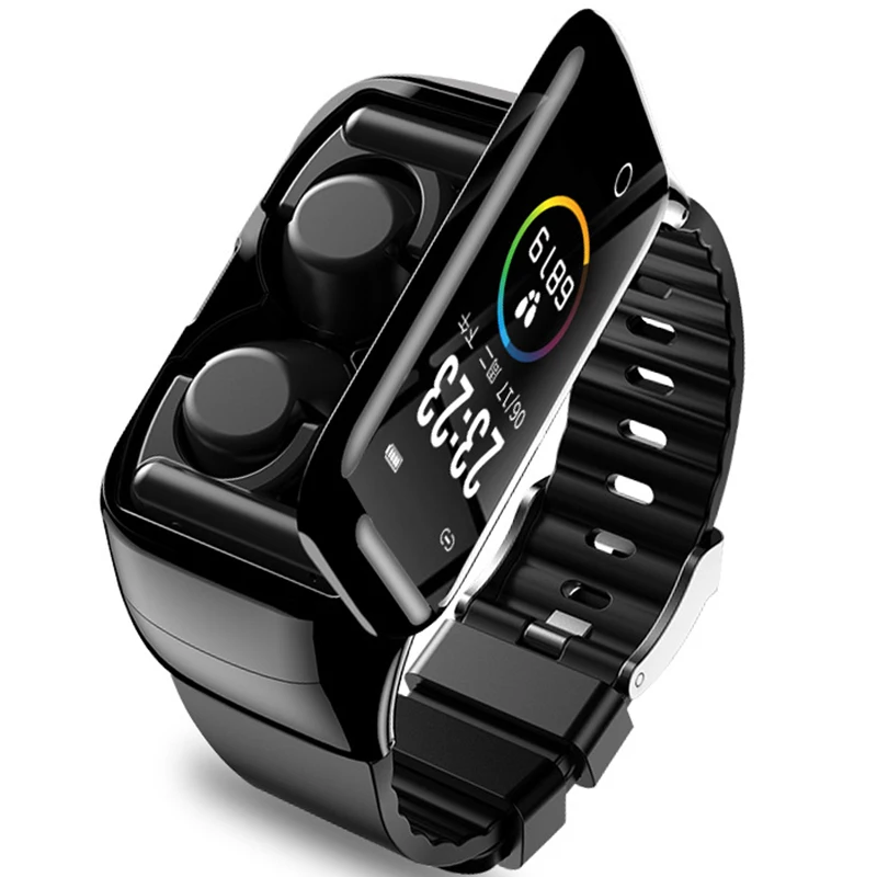 Умные часы с наушниками BT5.0 новые умные поддержкой Bluetooth звонки пульсометр фитнес