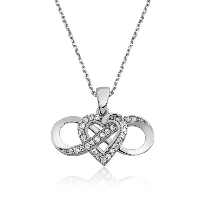 

Real Silver 925 Jewelry Silver Infinite Love Women Necklace