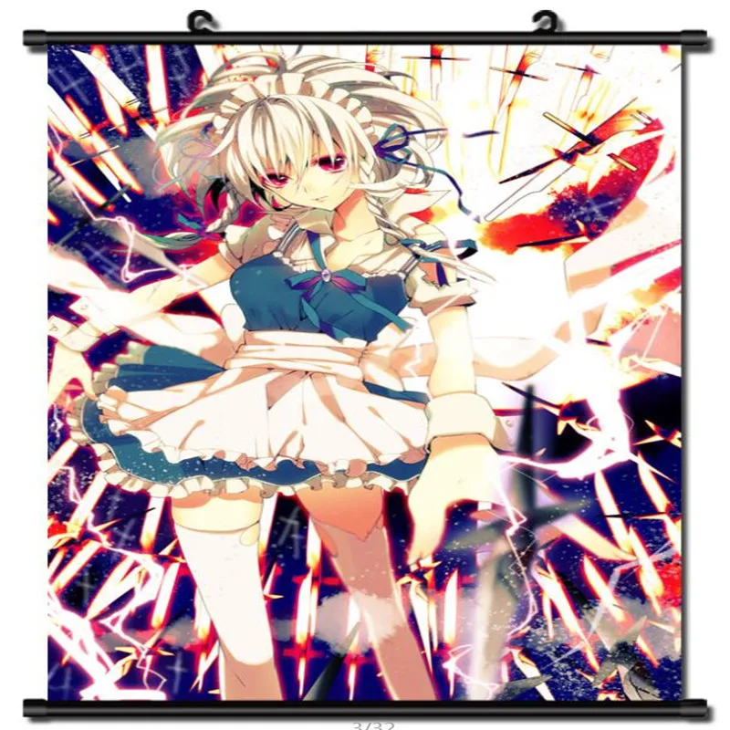 Японская декоративная картина аниме проект TouHou воплощение алого Изая Сакуя