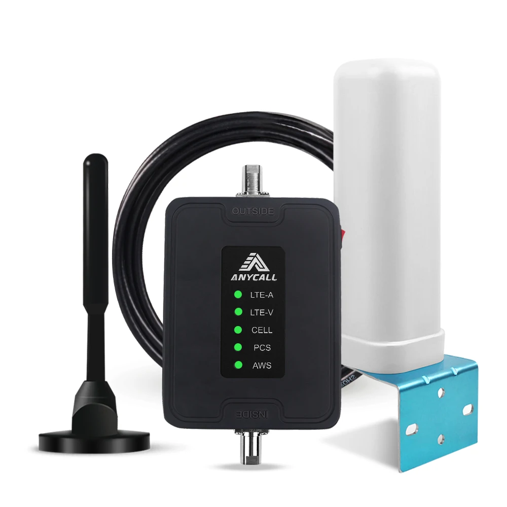 Cell Phone Signal Booster for RV, Motorhome, Car, Truck, Boats & Camper Use, Multiple Band Repeater Kit for All US Carriers