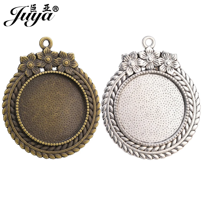 Основа для подвесок с цветами и листьями Пустой Лоток 25 мм изготовления