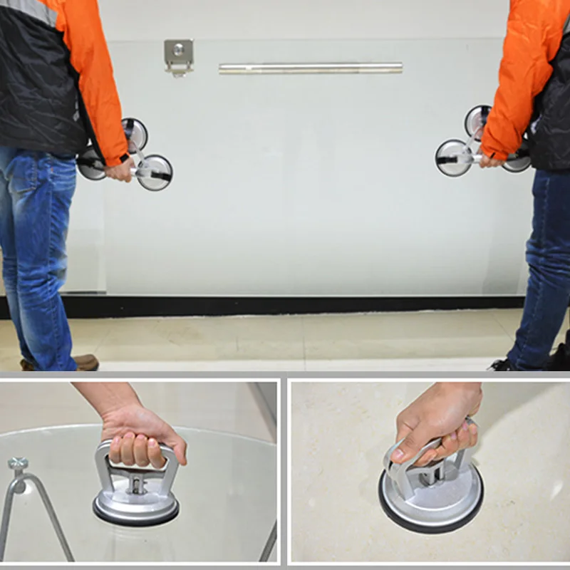 Подъемная пластина с тремя присосками сверхмощный алюминиевый Съемник плитки