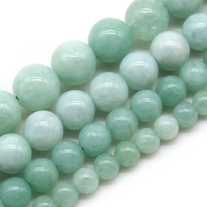 Natural Burmese Jades Stone Beads Loose Spacer Beads 6 8 10 12mm For Jewelry Making DIY Bracelet Necklace Accessories 15''