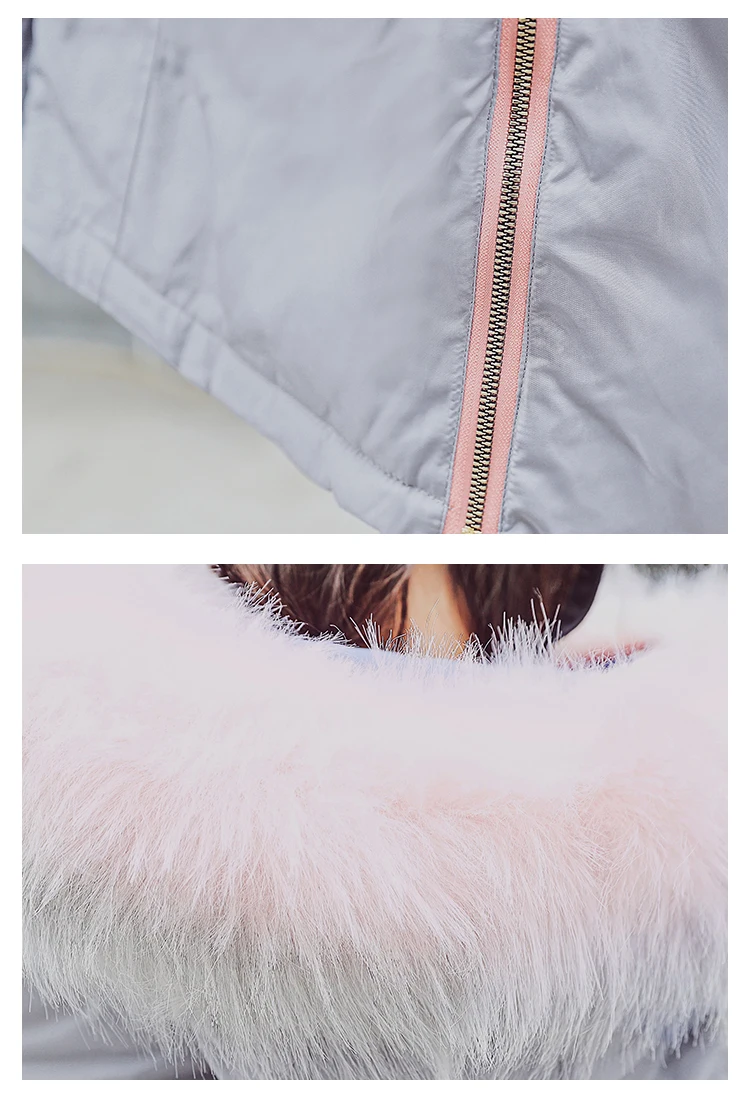 

Nice Female Winter Jacket Women Thicken Warm Down Cotton Coat Faux Fur Hat Winter Women Down Cotton Coats High Quality Coat