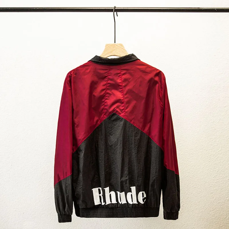 

RHUDE Jackets Men Women 1:1 High Quality RHUDE Jacket Splice Zipper Fashion Casual Spring Autumn RHUDE Jackets