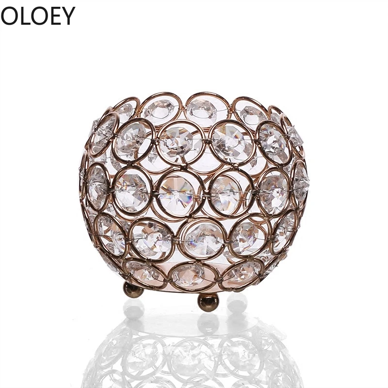 Свадебный подсвечник Хрустальный декор Настольный чашка романтический чайный