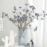 1 branch artificial blueberry cranberry flowers foam fruit branch berry diy wedding holiday party accessories home table decor
