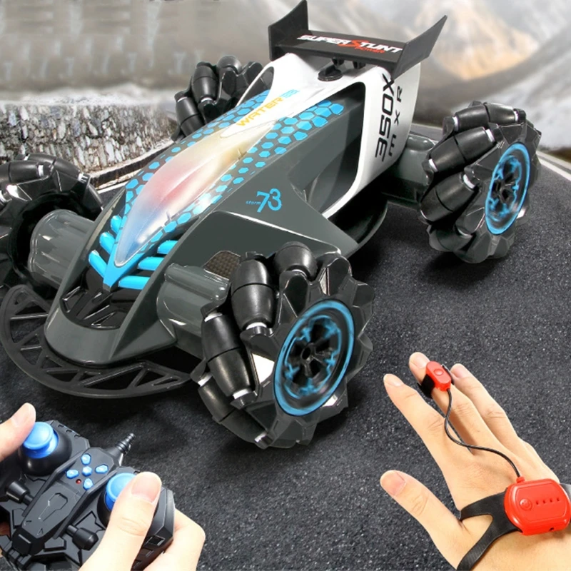 

Remote control car 2.4G charging gesture induction stunt toy, RC racing car with music and light