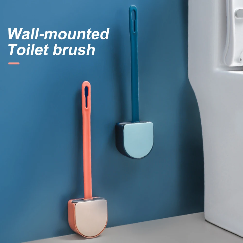 

Toilet Brush And Holder Toilet Bowl Cleaner Brush Wall Mount Drain Holder Deep Cleansing Toilet Brush With Long Handle Dropship