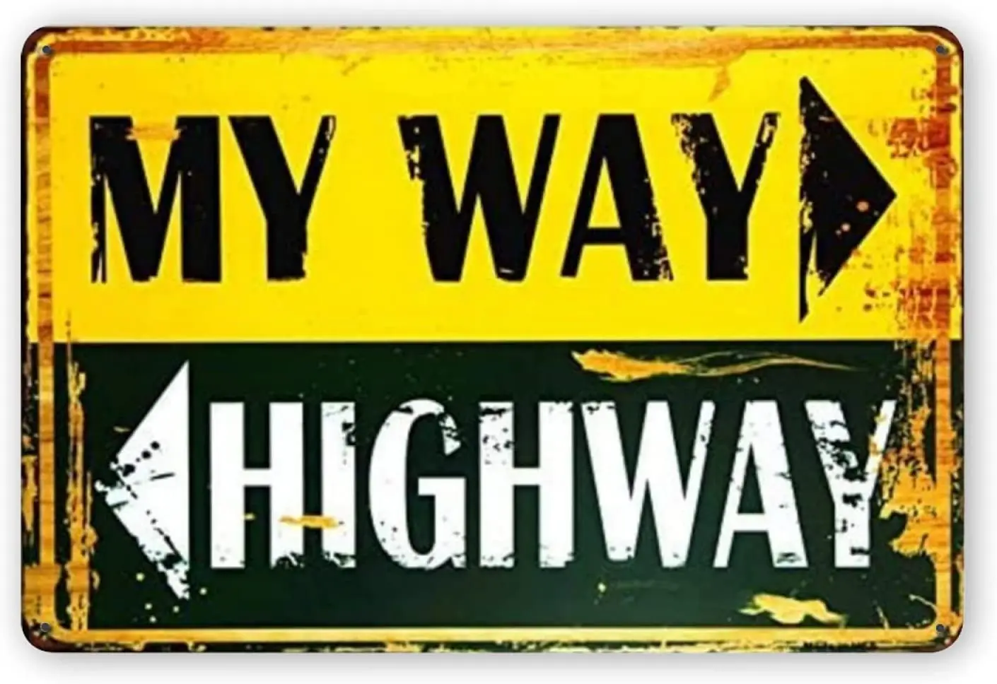 

Винтажные металлические жестяные знаки My Way Highway, ретро-художественный жестяной знак, Декор, табличка для баров, клубов, кафе, дома, кухни, рес...