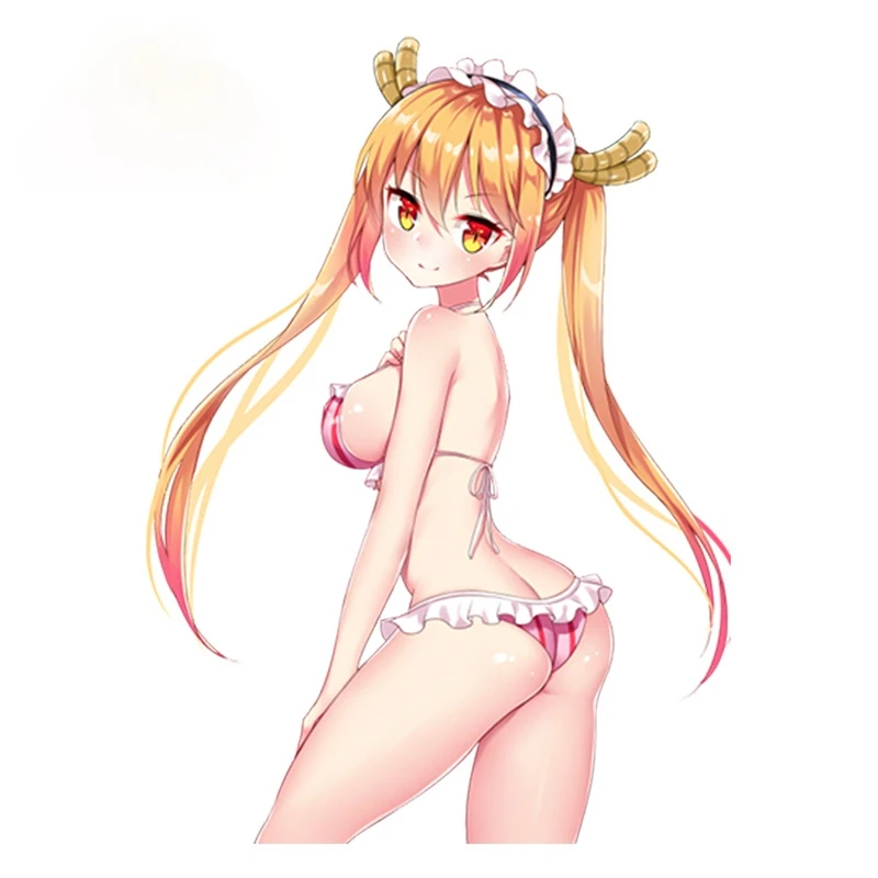 

Anime Kobayashi-san Chi No Maid Dragon Super Sexy Girl Lucoa Quetzalcoatl Cartoon Car Sticker Bumper Trunk Decoration PVC13x7cm