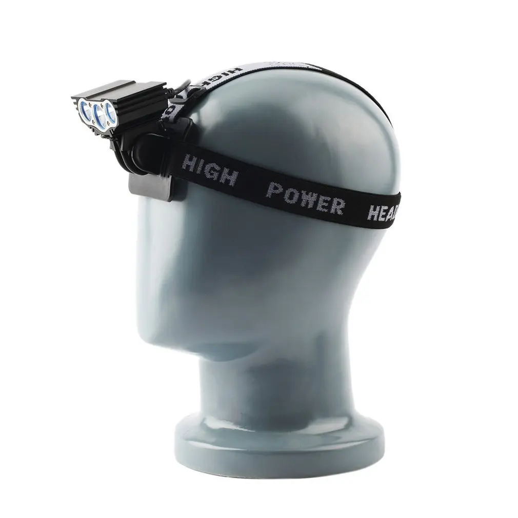 

Powerful LED Headlight headlamp 3LED T6+2XPE Three Head Dimming Headlight Head Light Best For Camping, fishing