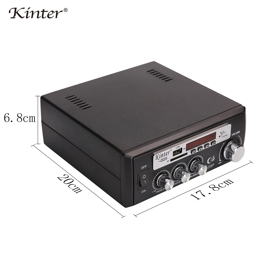 Kinter-005 hifi усилитель аудио 2.0CH 10 Вт на канал с USB SD AUX вход FM радио предложение