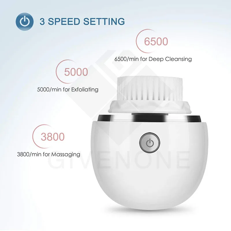 Электрическая Очищающая щетка для лица ультразвуковая водостойкая глубокое