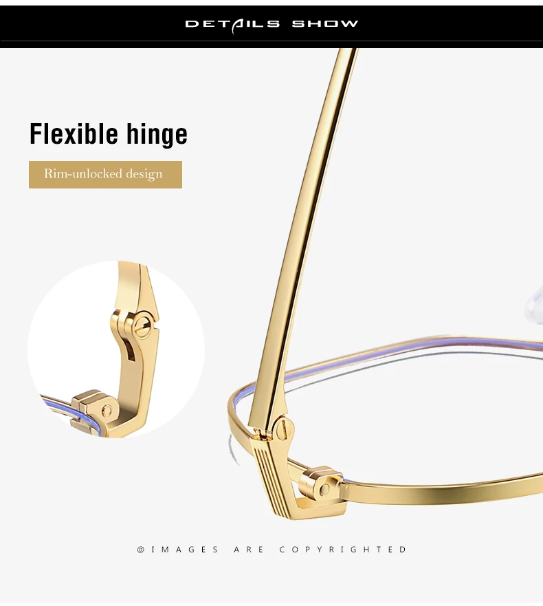 

The new anti-blue light goggles retro literary metal flat glasses fashion frame glasses