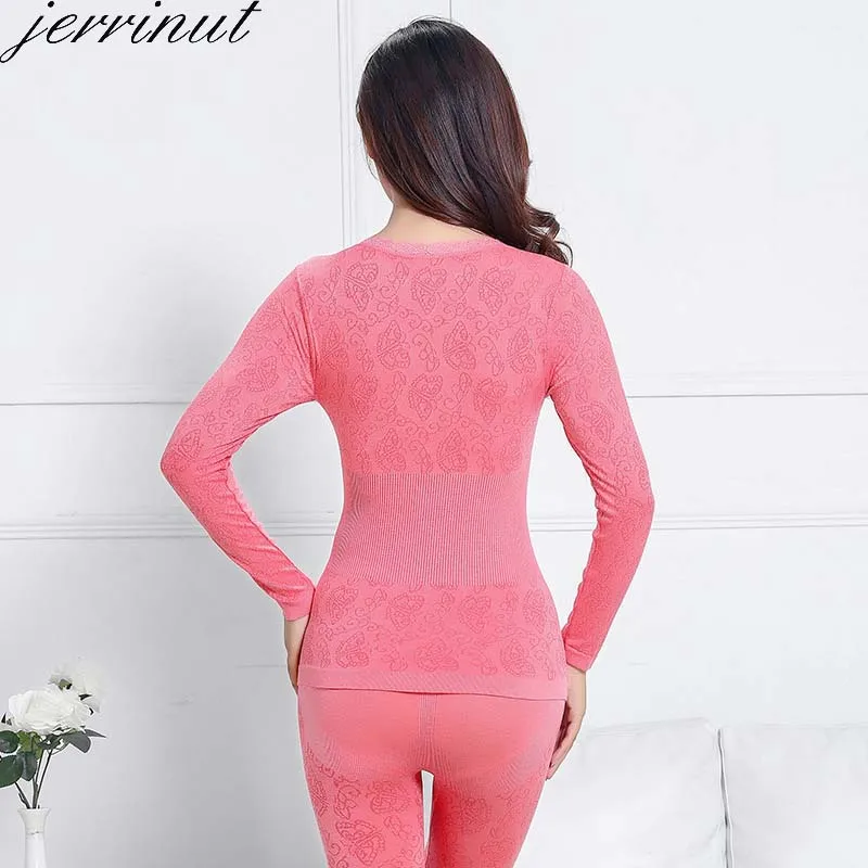 Женское термобелье Jerrinut комплект теплой рубашки бесшовное нижнее белье с