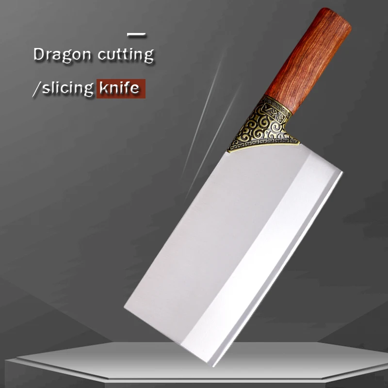 

Chinese Cleaver Chopper Chef 5cr13 Stainless Steel Knife Professional Kitchen Knives Meat Vege Slicer Chopping Knife Kitchen