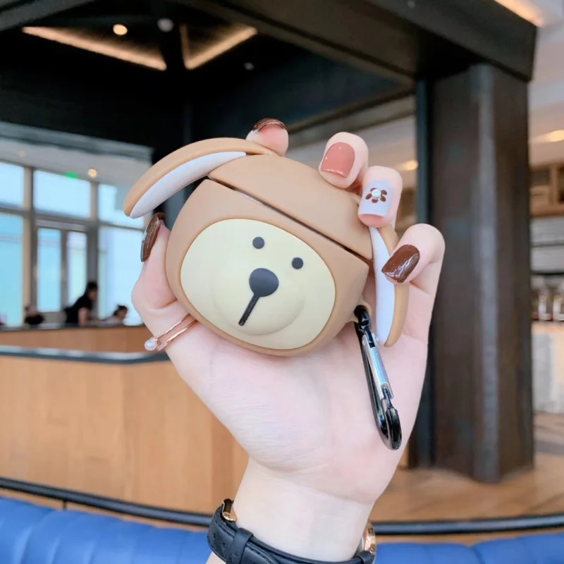 Чехол для AirPods с милым 3D рисунком авокадо, чехол для наушников Apple Airpods 2, силиконовый чехол для наушников Air pods, ремешок для наушников