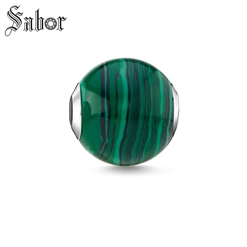 Тибетские серебристо-Зеленые Бусины с имитацией малахита DIY бусины кармы