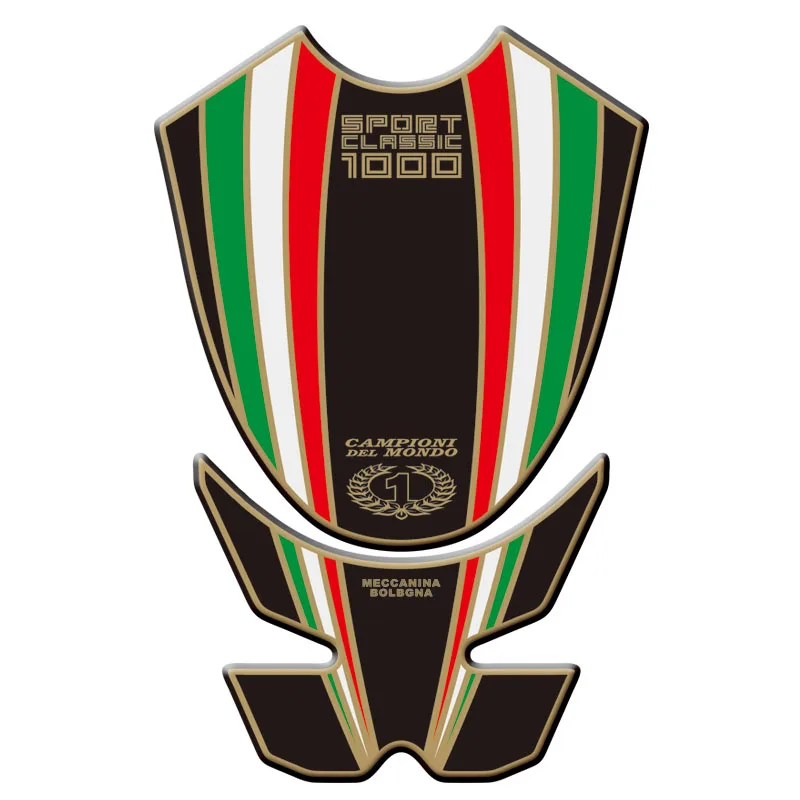 Мотоцикл 3D топливный бак Pad защитные наклейки для Ducati Sport Classic 1000 2005 2009