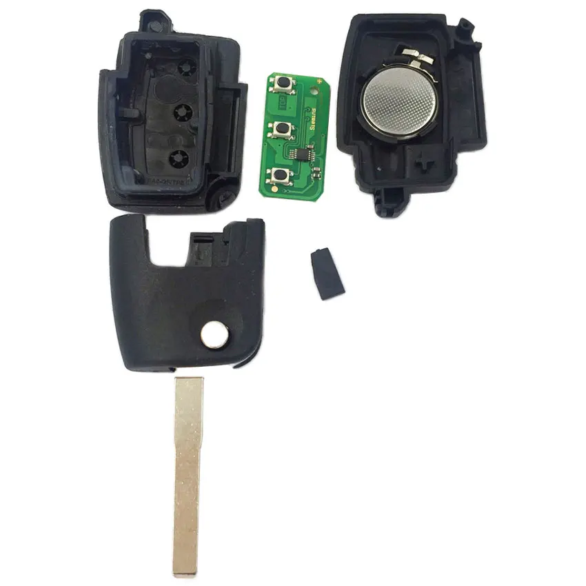 Флип 3 кнопки 433 Мгц дистанционный брелок с uncut HU101 для Ford Focus Mondeo Fiesta Galaxy C max S 4D60/4D63