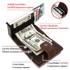RFID держатель для кредитных карт кошелек мужской модный кошелек для монет Crazy Horse кожаный держатель для банковской карты Чехол автоматически Алюминиевый Чехол для карт