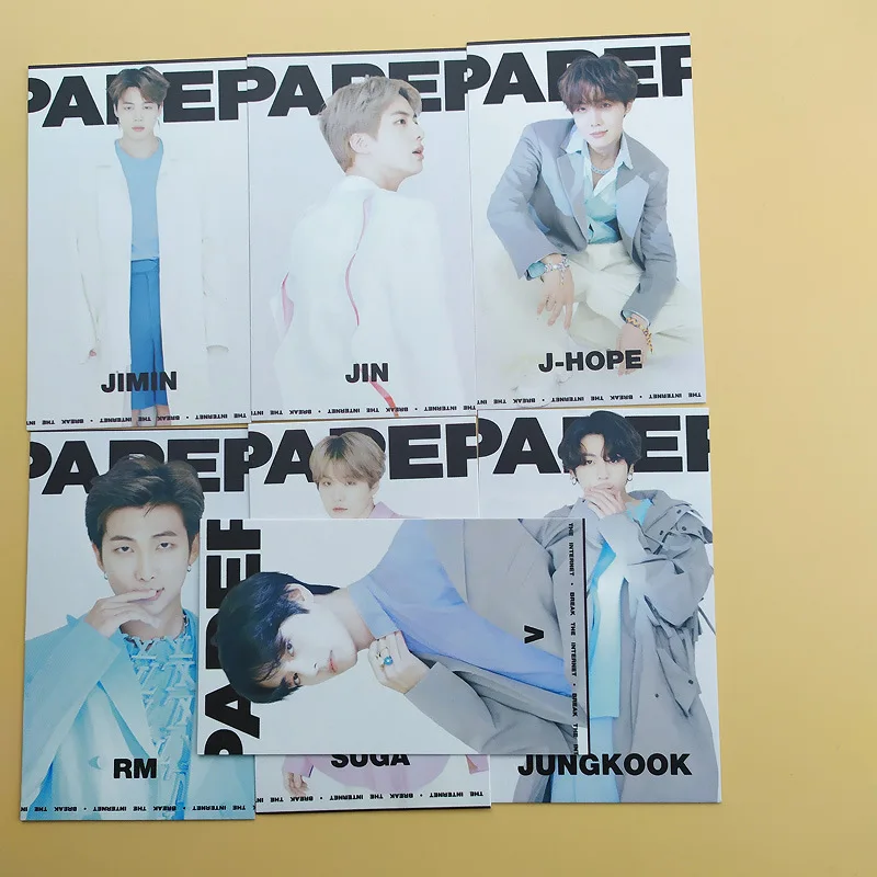 

Wholesale Kpop Bangtan Boys Magazine Paper Collection Postercard Photo Card Korean Fashion Boys Lomo Card Poster Picture Gift