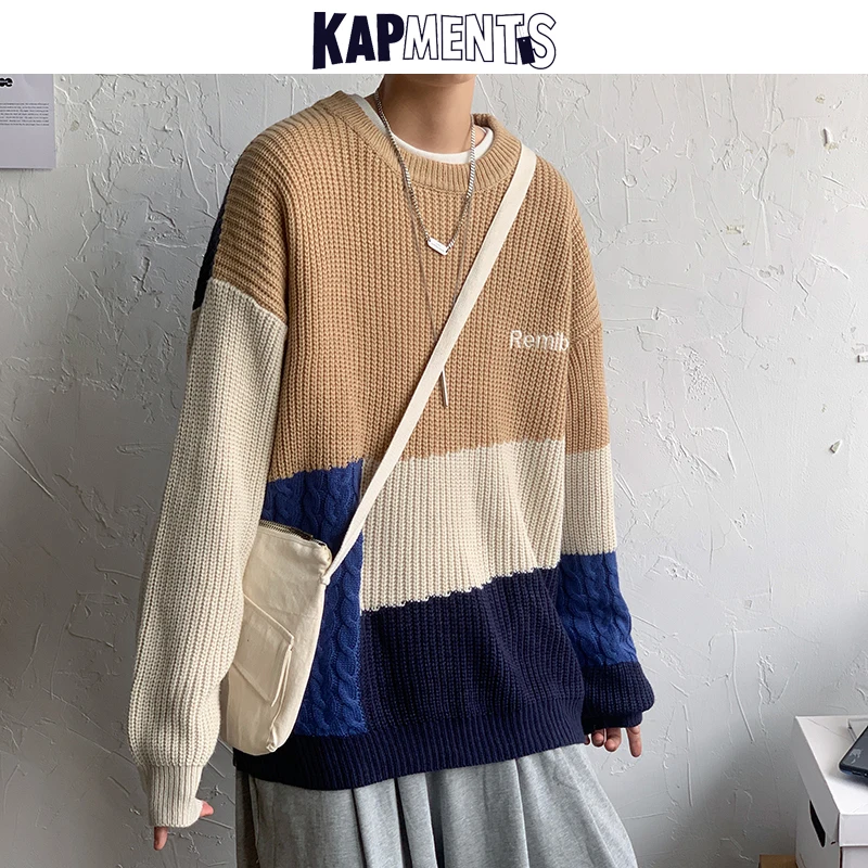 

Мужской шерстяной свитер в стиле кэжуал, стиль харадзюку