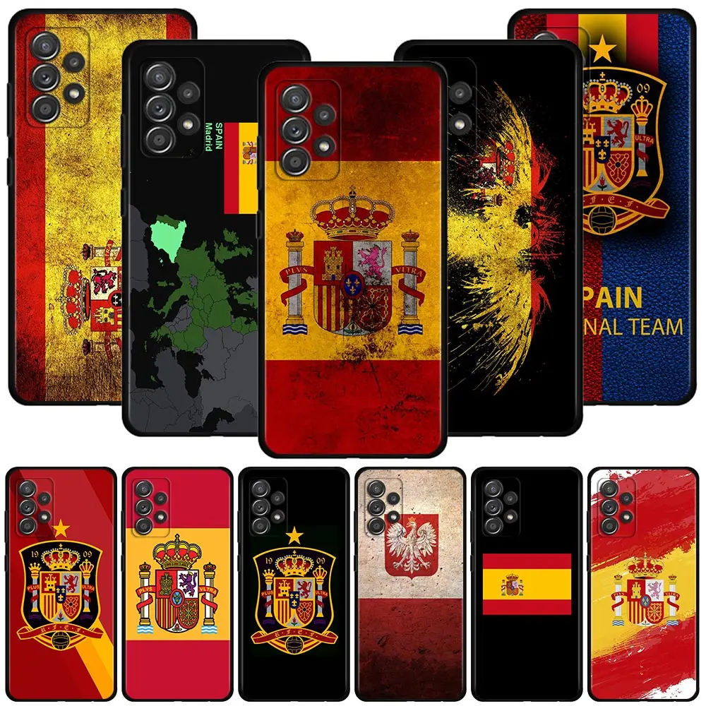 

Spain Coat of Arms Flag Cover For Samsung Galaxy A51 A71 A41 A31 A11 A01 A72 A52 A42 A32 A22 A21s A02s A12 A02 Shell Capa Case