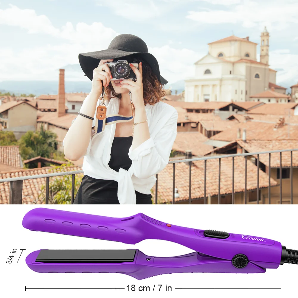 OVONNI Мини Портативный турмалиновый керамический плоский Железный Выпрямитель