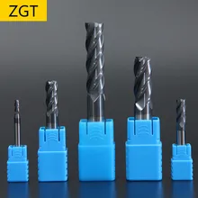 ZGT Endmills Alloy Carbide Tungsten Steel Milling Cutter End Mill HRC50 4 Flute 4mm 6mm 8mm 10mm 12mm Metal Cutter Milling Tools