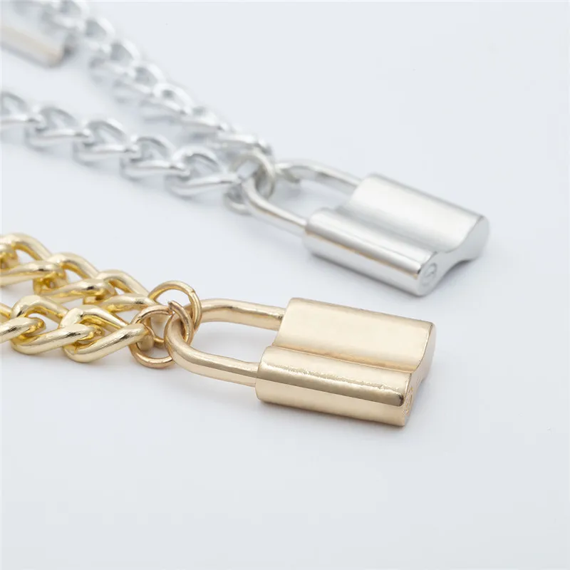 Подвеска в виде ключа и замка многослойная цепочка на шею подвеска стиле панк