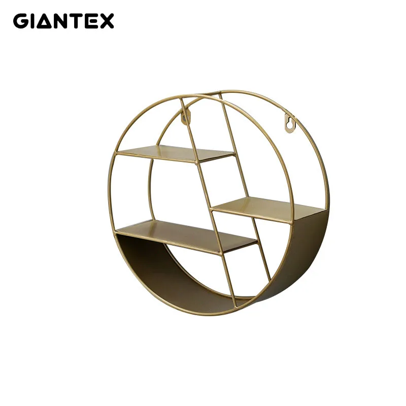 Giantex Скандинавская железная шестиугольная настенная полка для хранения