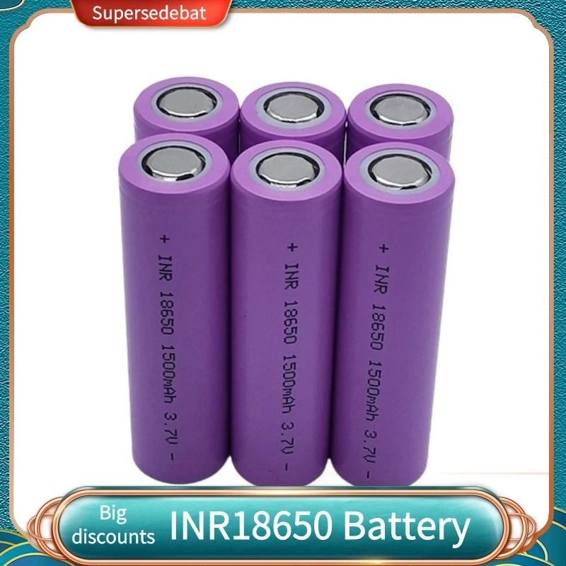 

1-10 pcs 1500mah 100% capacity 3.7V 18650 battery 15Q INR 18650 20A Rechargeable li-ion battery Recarregavel Bateria Recargables