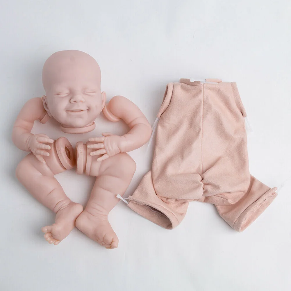

22inch Realistic Birthday Gift Limbs Cloth Body Kids Toy Vinyl Head Sleeping Baby Soft Funny DIY Reborn Doll Kit Unpainted