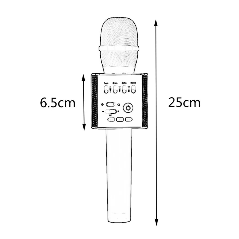Q9 супер бас bluetooth микрофон телефон караоке беспроводной KTV динамик для пения IOS