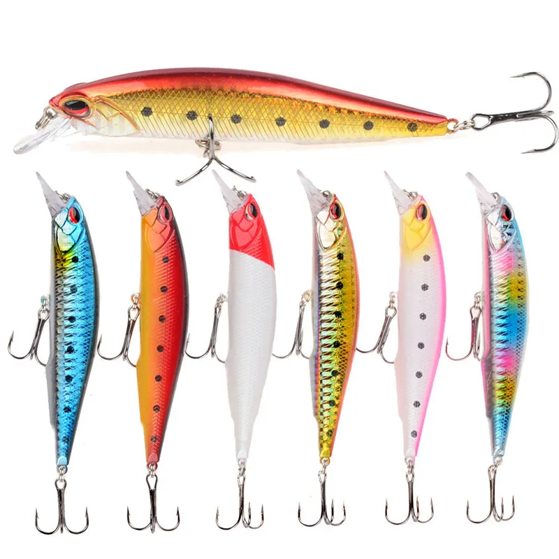 

6 Colors 3D Eye Bionic Bait 14g/11cm Artificial Hard Bait Sea Fishing Lure Outdoor Stream Freshwater 6# With Sharp Hook