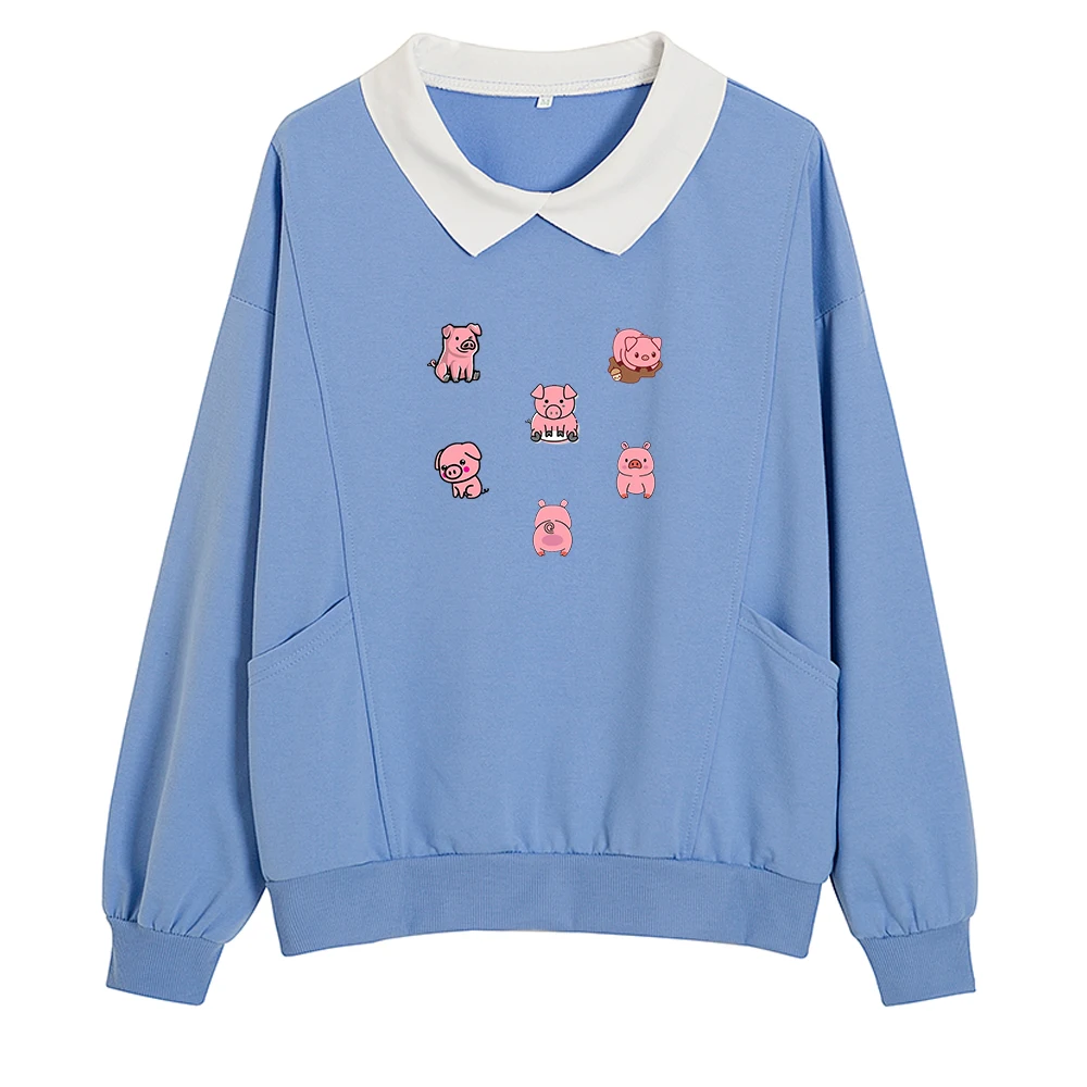 

Толстовка с капюшоном в стиле 90-х в стиле Харадзюку, милые хлопковые худи с карманами для девочек-подростков, Модный мягкий пуловер, одежда д...