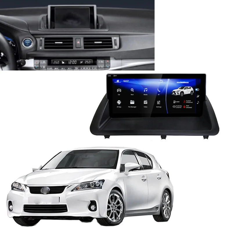 LiisLee автомобильный мультимедийный плеер GPS аудио радио для Lexus CT 200h 2011 ~ 2019 CarPlay Android