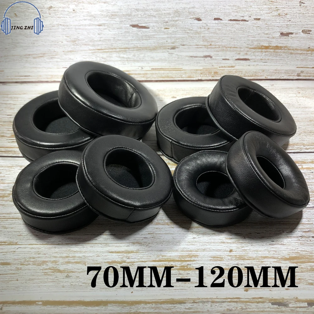 

Round Real Sheepskin Ear pads 60 65 70 75 80 90MM 95MM 100MM 105MM 110MM 115MM 120MM Headphones Memory Cotton Replace Ear Cover