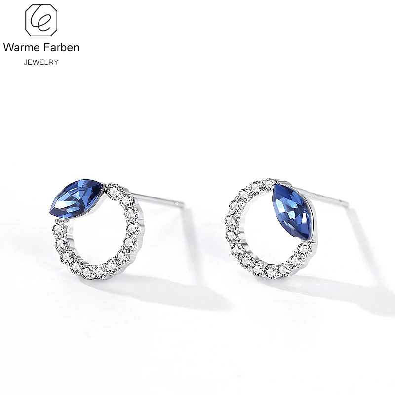 Модные серьги-гвоздики с кристаллами Swarovski 2020 серьги инкрустированным цирконием