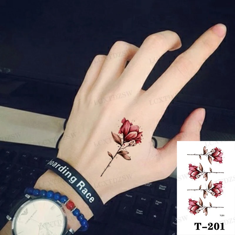 Temporary Waterproof Tattoo Stickers, Finger Action Stickers, Body Art, Disposable Small Size Fake Tattoo 10.5 * 6CM