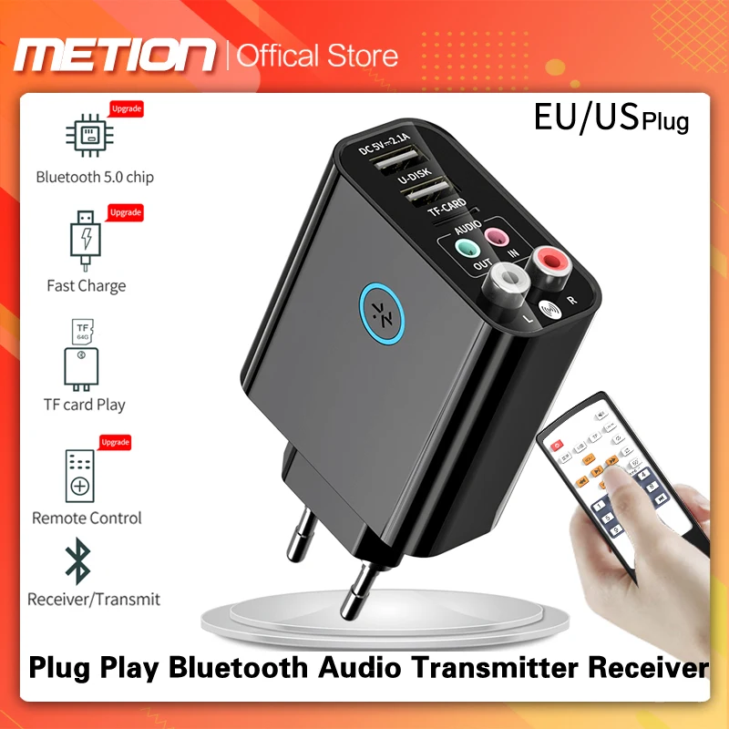 Bluetooth 5.0 Audio Transmitter Receiver Combo Fast Charger 3.5MM AUX RCA TF U Disk Stereo Music Wireless Adapter TV Headset PC |