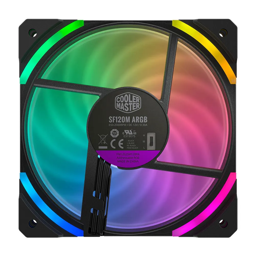 

SF120M Case CPU Cooler 12cm ARGB 12V 4-Pin PWM PC Computer Chassis Heatsink Quiet Temperature Control Cooling Fans Motherboard