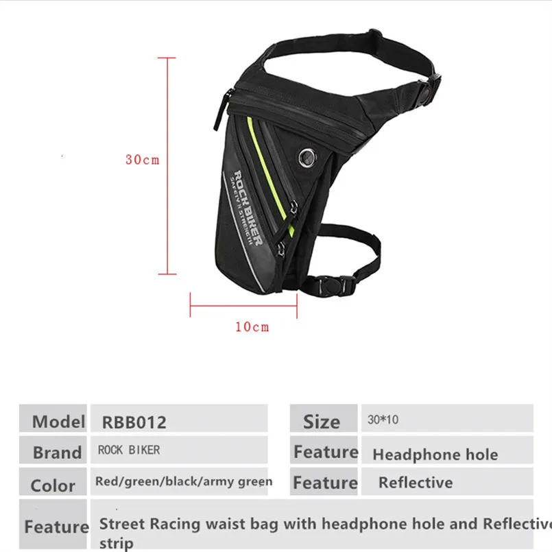 

Moto Waterproof Drop Leg Bag Motorcycle Bag Knight Waist Bag Outdoor Package Multifunctional Bag With Headphone Plug