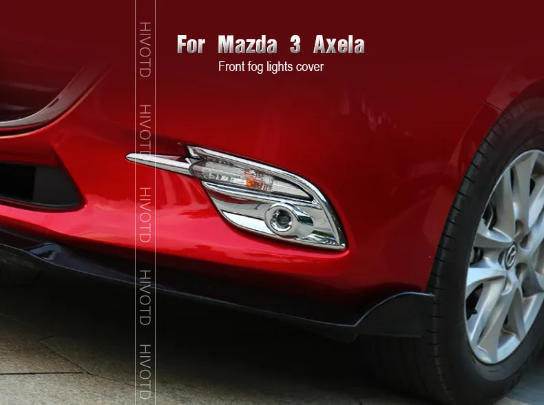 Hivotd для Mazda 3 Axela аксессуар ABS хромированный передний задний противотуманный светильник декоративная полоска крышка рамка Отделка Внешний стиль автомобиля